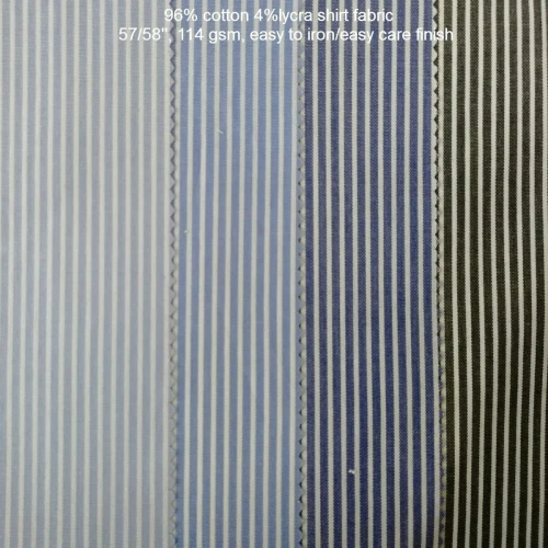 Cotton Lycra Yarn Dyed Check Shirt Fabric, Easy Care
