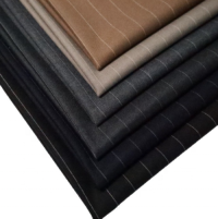 Premium Polyester Viscose Spandex Striped Suiting Fabric for Thobe Dress
