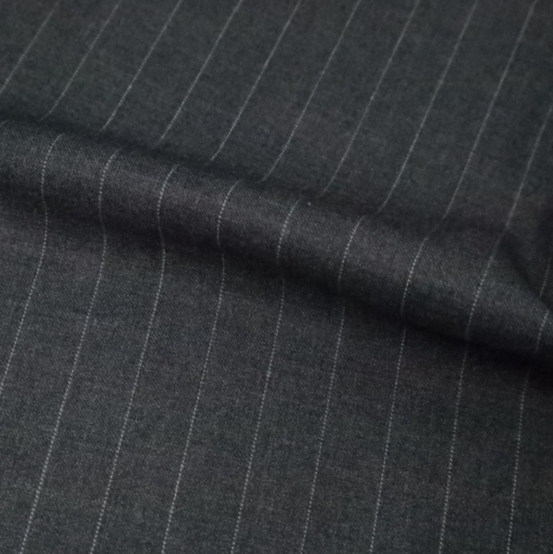 Premium Polyester Viscose Spandex Striped Suiting Fabric for Thobe Dress