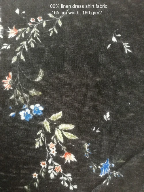 100% Linen Knit Fabric for Dress Shirt