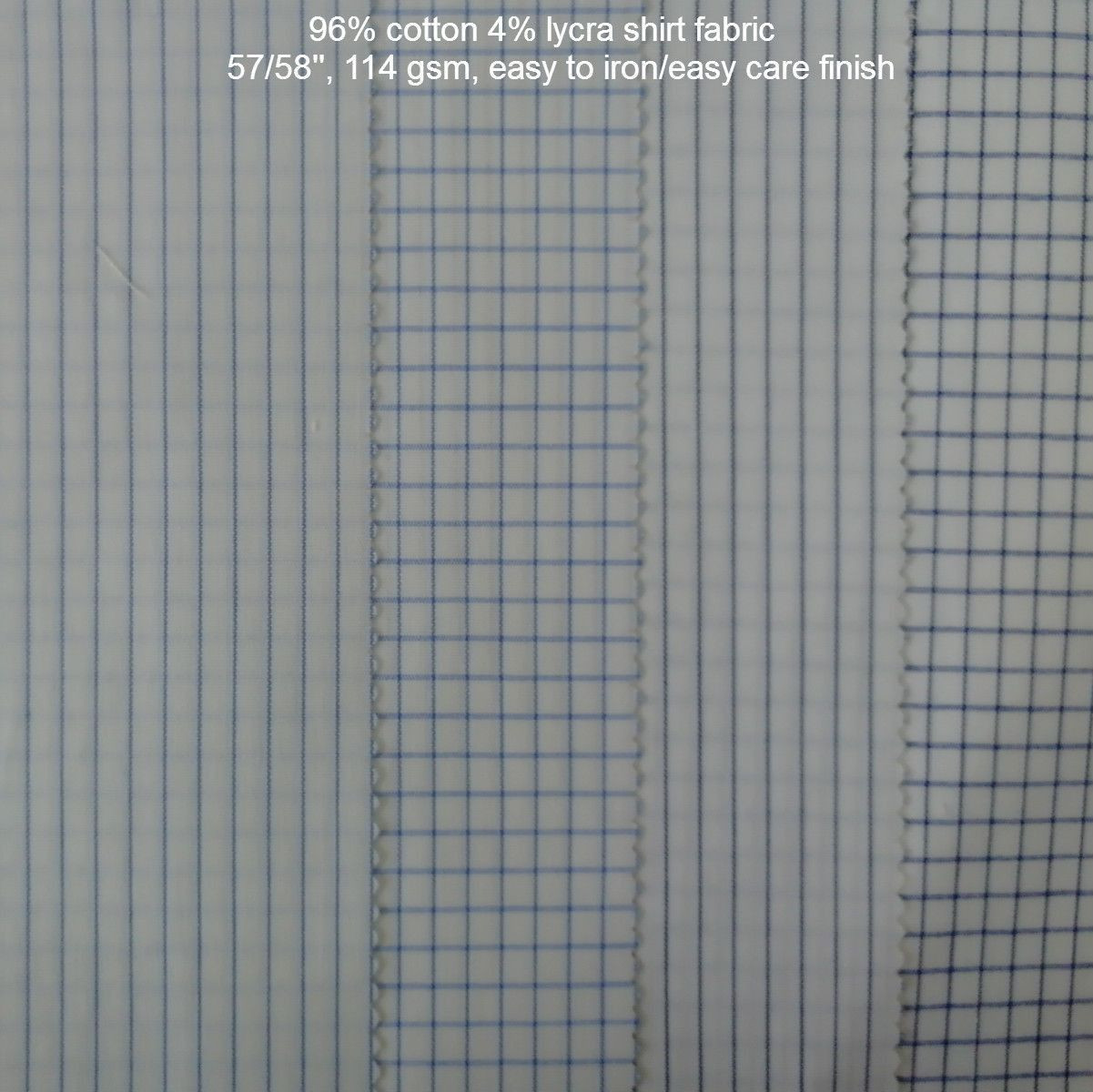 Cotton Lycra Yarn Dyed Check Shirt Fabric, Easy Care