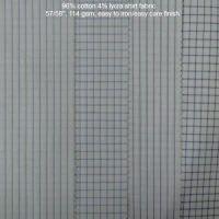 Cotton Lycra Yarn Dyed Check Shirt Fabric, Easy Care
